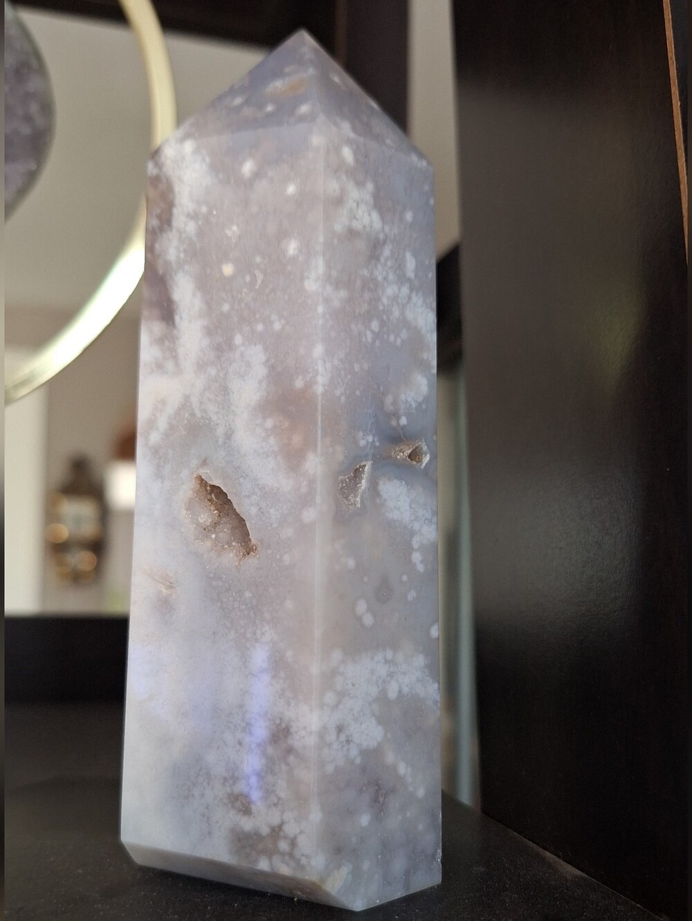 Chunky Flower Agate Tower